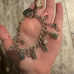 Sterling Silver Charm Bracelet with charms